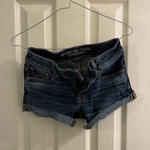 Dark Wash Rolled Shorts